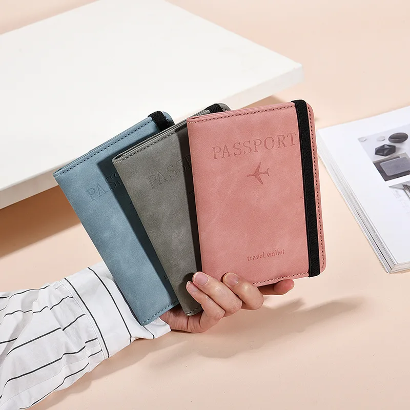 

Women Men RFID Vintage Business Passport Covers Holder Multi-Function ID Bank Card PU Leather Wallet Case Travel Accessories