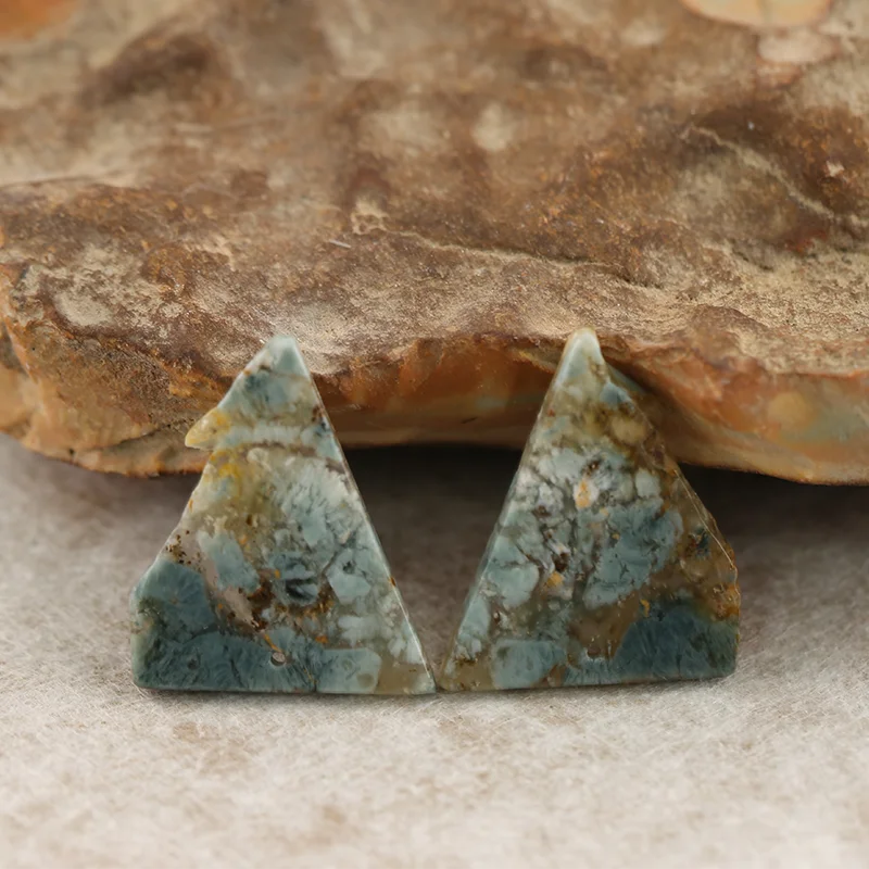 B&F Ocean Jasper Earring Beads for Jewelry Making, Handmade Natural stones beads, Stones for jewelry Making Supplies