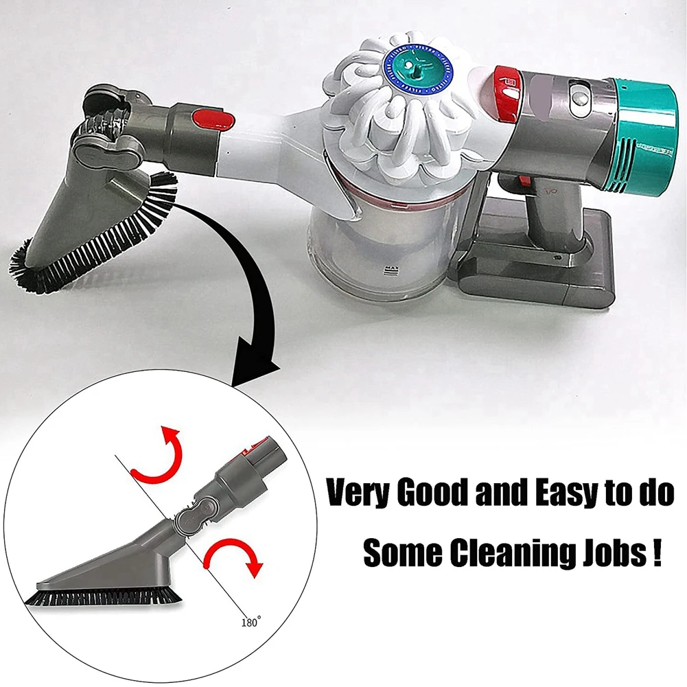 Escova superior do bocal para dyson, compatível com v7, v8, v10, v11, v15, limpeza superior, ângulo de 180 graus