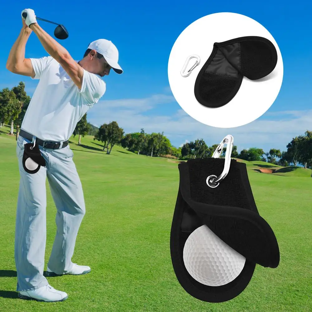 Durable Buckle Golf Towel Golf Ball Towel with Clip for Golf Bags Soft Absorbent Towel Premium Wet Dry Technology Accessories