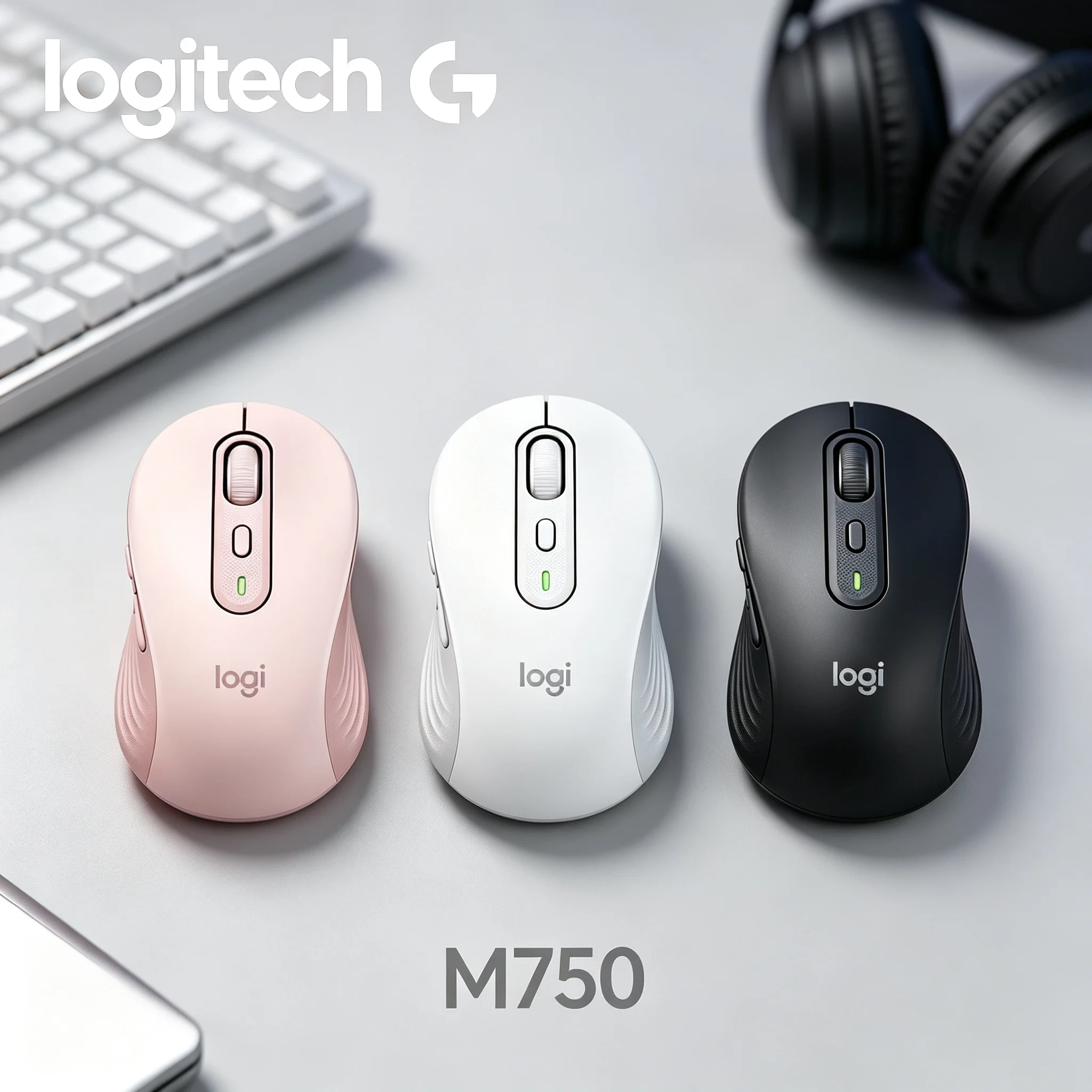 Logitech M750 Right‑Hand Ergonomic Wireless Mouse Great For CS Long Game Session And Full‑Day Contract Office Shift Work