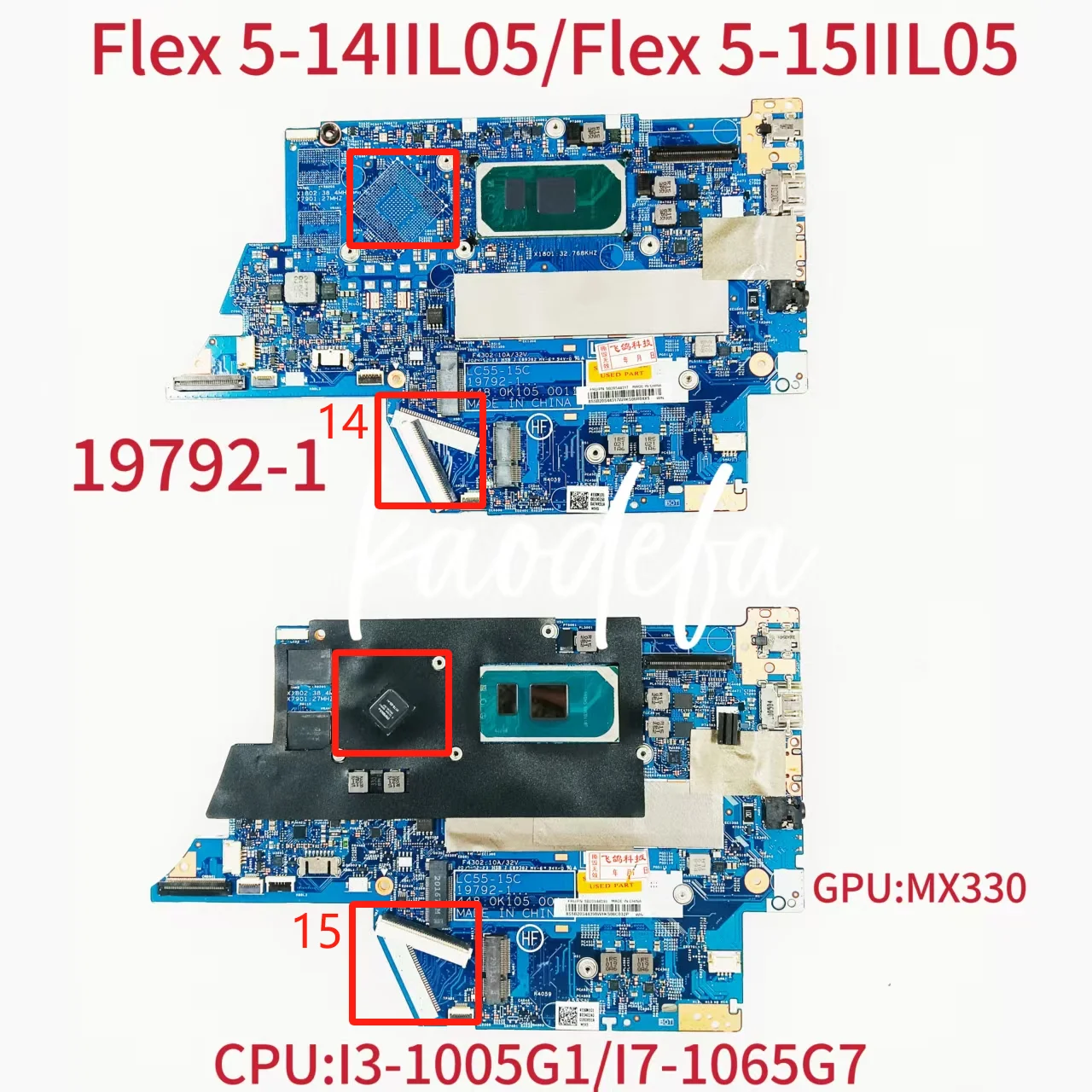 Placa base 19792-1 para Lenovo Ideapad Flex 5-14IIL05 Flex 5-15IIL05 con CPU i3 i7-10th Gen