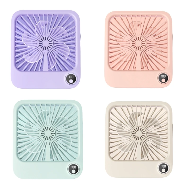 

D0AB Lightweight Desk Fan Small USB Fan Rechargeable Fan Office Fan Camping Fan