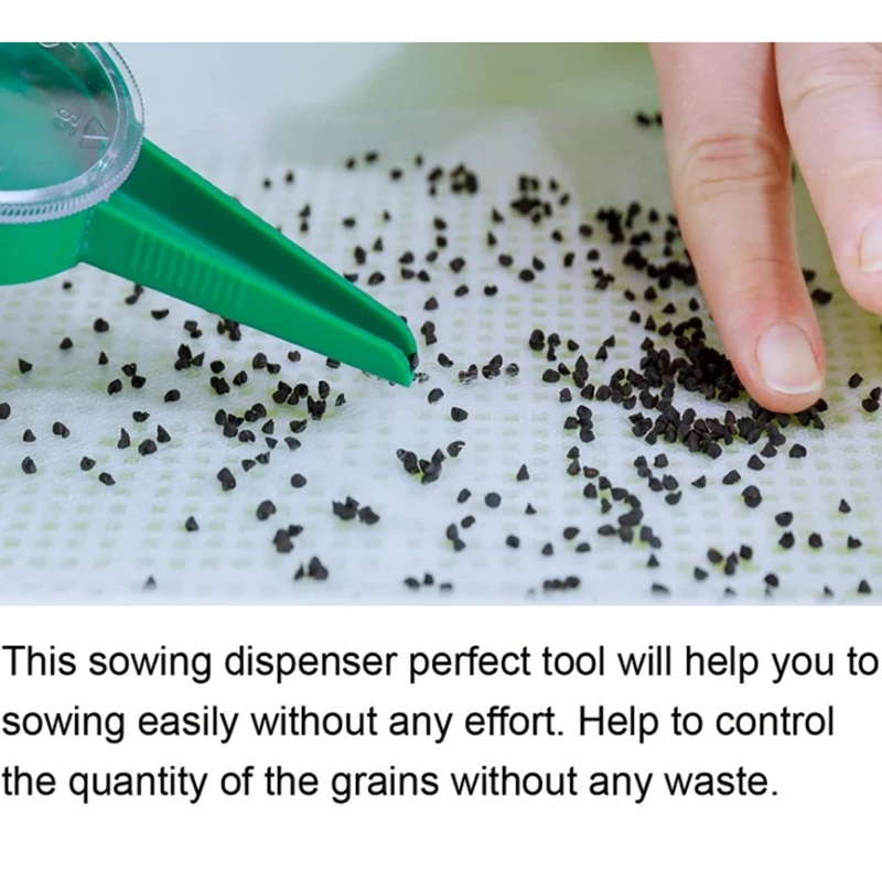 ABRE-Mini Seeder Seed Seeder เครื่องมือ,Hand Seedling Spreader และชุดไม้กวาด,ขนาดเล็ก Spreader Handheld Seeder