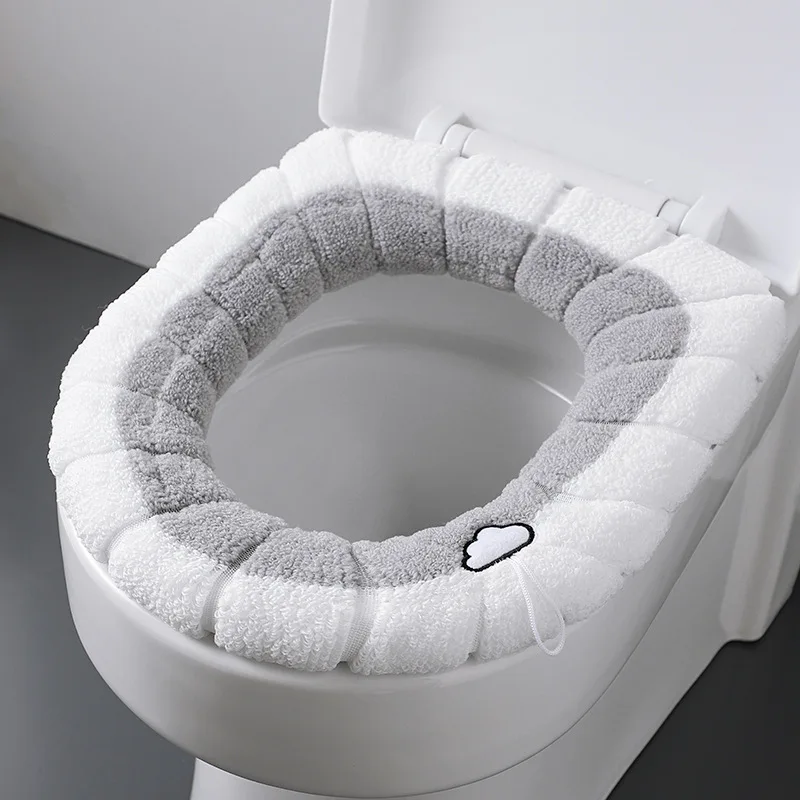 Toilet Cushion  Household Waterproof Toilet Cushion Winter Toilet Cover Gasket Four Seasons Universal Thickened Cover #2856