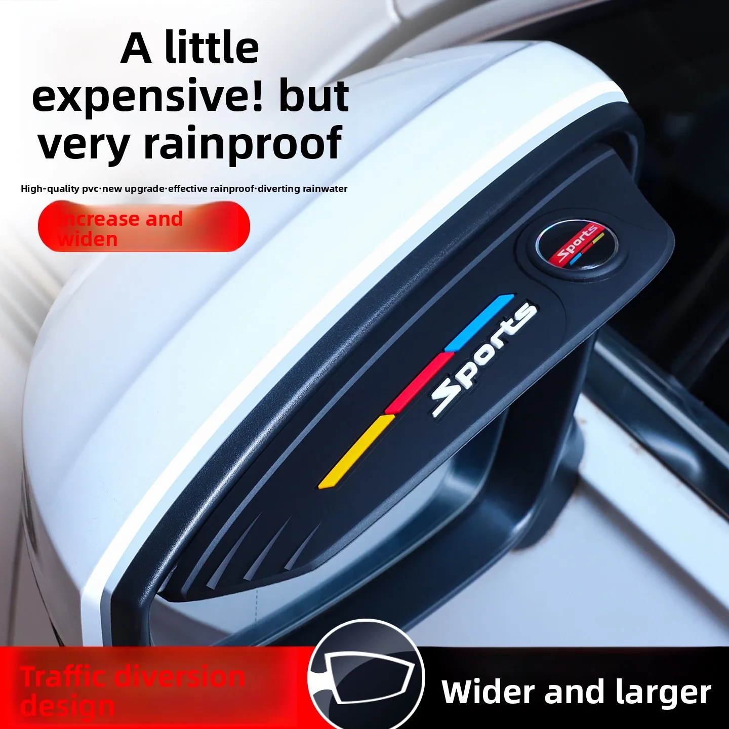 

Car rearview mirror rain eyebrow rain shield cute cartoon reflective rearview mirror rain shield universal decorative supplies