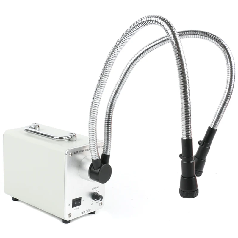 6400K Desktop Adjustable LED Cold Optic Fiber Light Source Spot Side Light Gooseneck Lamp For Endoscope Microscope Illuminator