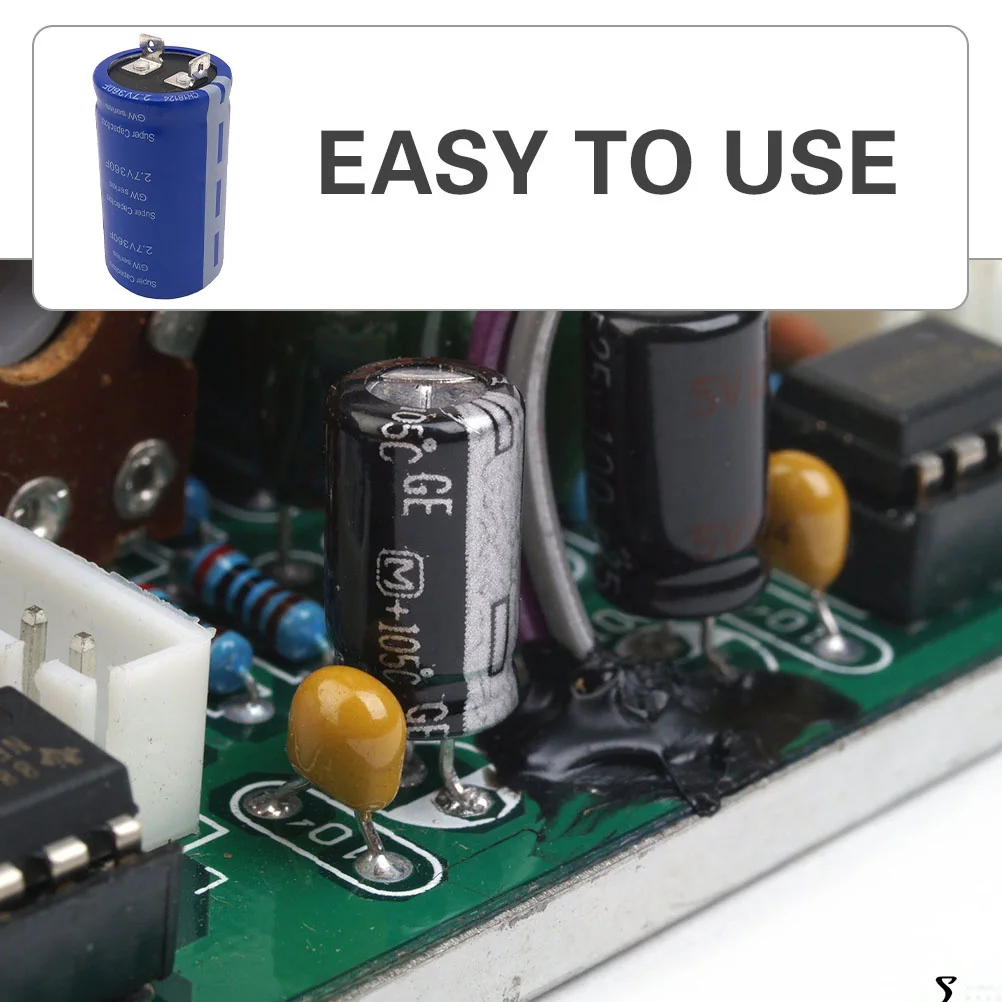 

Car Capacitor Module 2.7V 360f Aluminum Alloy Super Capacitor Durable High Capacity Rectifiers Condenser Condenser