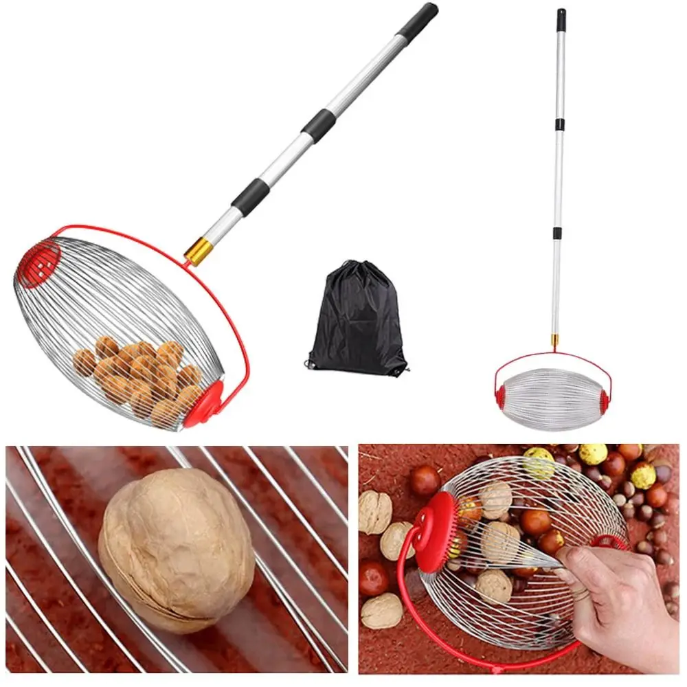 

Durable Outdoor Garden Ball Collector Creative Adjustable Telescoping Pole Ball Rolling Picker Manual Gift Nut Harvester