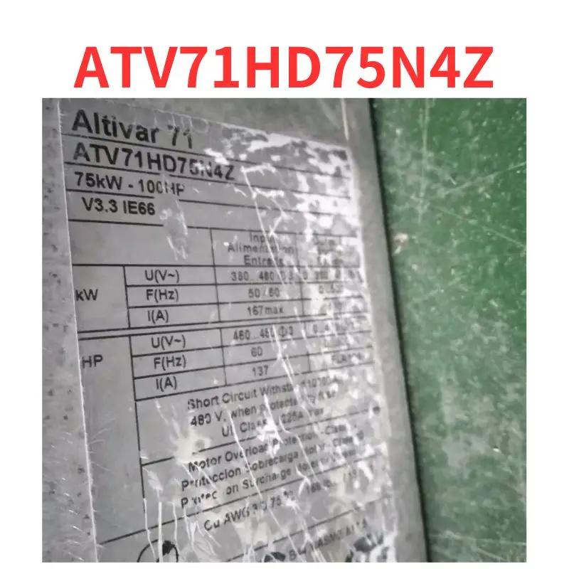 90% new  ATV71HD75N4Z   frequency converter    tested OK