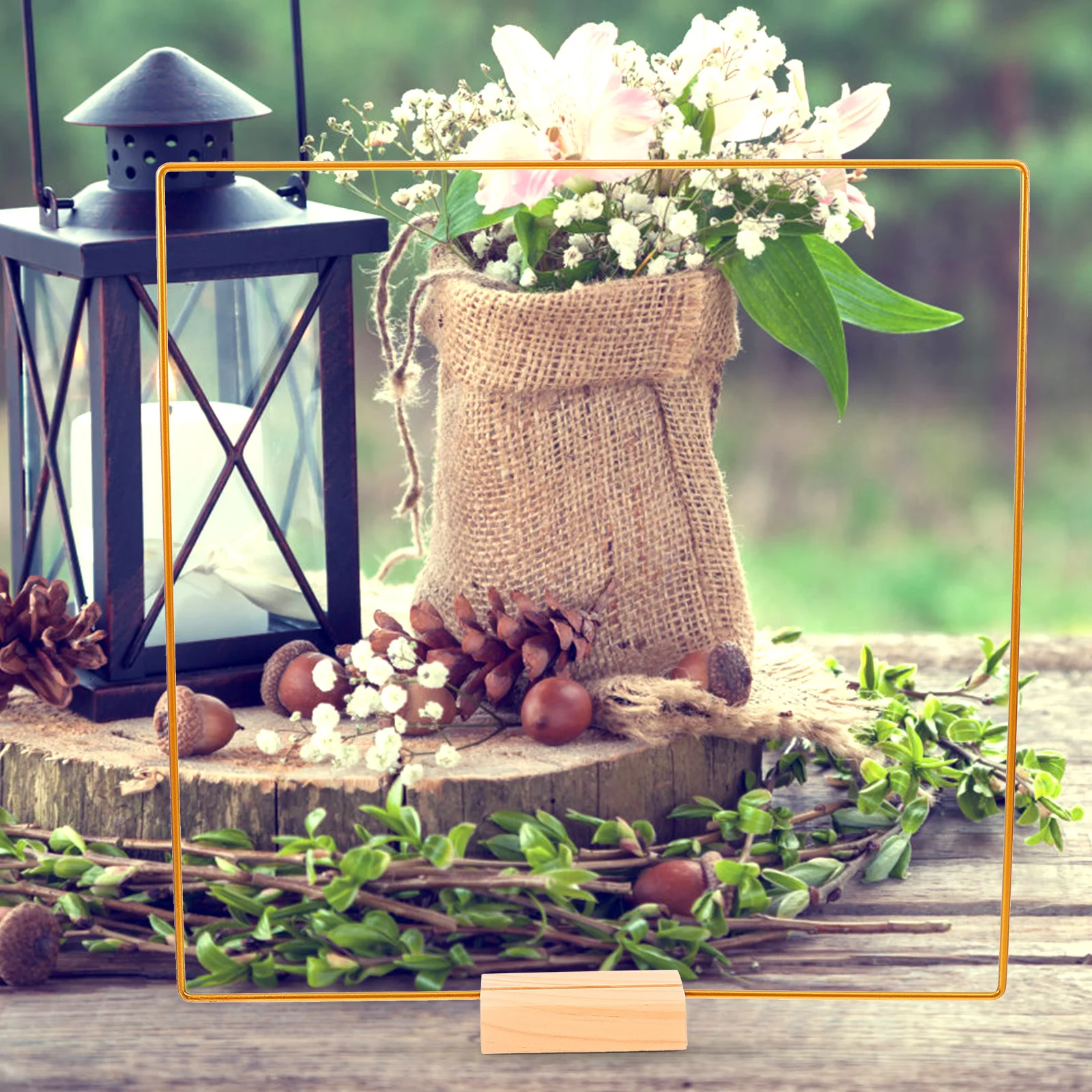 

1Set Metal Wreath Rings for Tabletop Garland DIY Floral Hoop Centerpiece Multi-Function Craft Ring for Wedding Quinceanera Home