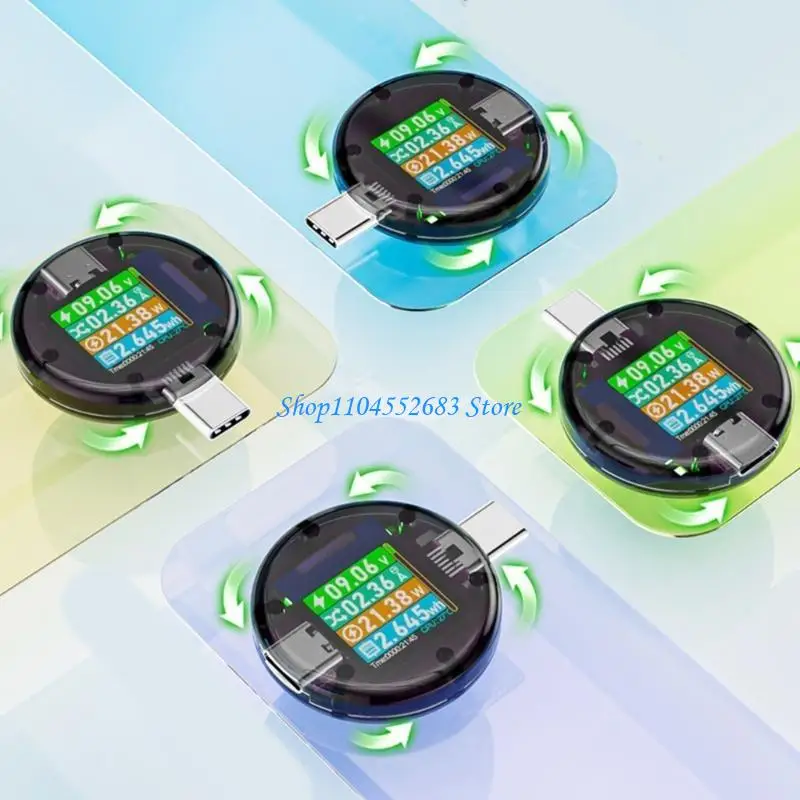 

Y6GD USB C Tester Power Meter,DigitalMultimeter, Type C and Current Tester Meter, Mobile Power Capacity, Detectors