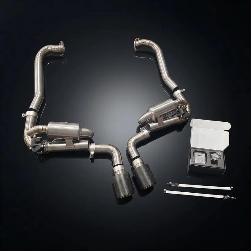 Catback Exhaust System Muffler for Porsche 718 Boxster S 2.0T 2.5T Turbo 2016-2023 Titanium Valvetronic Exhaust Pipes Upgrade