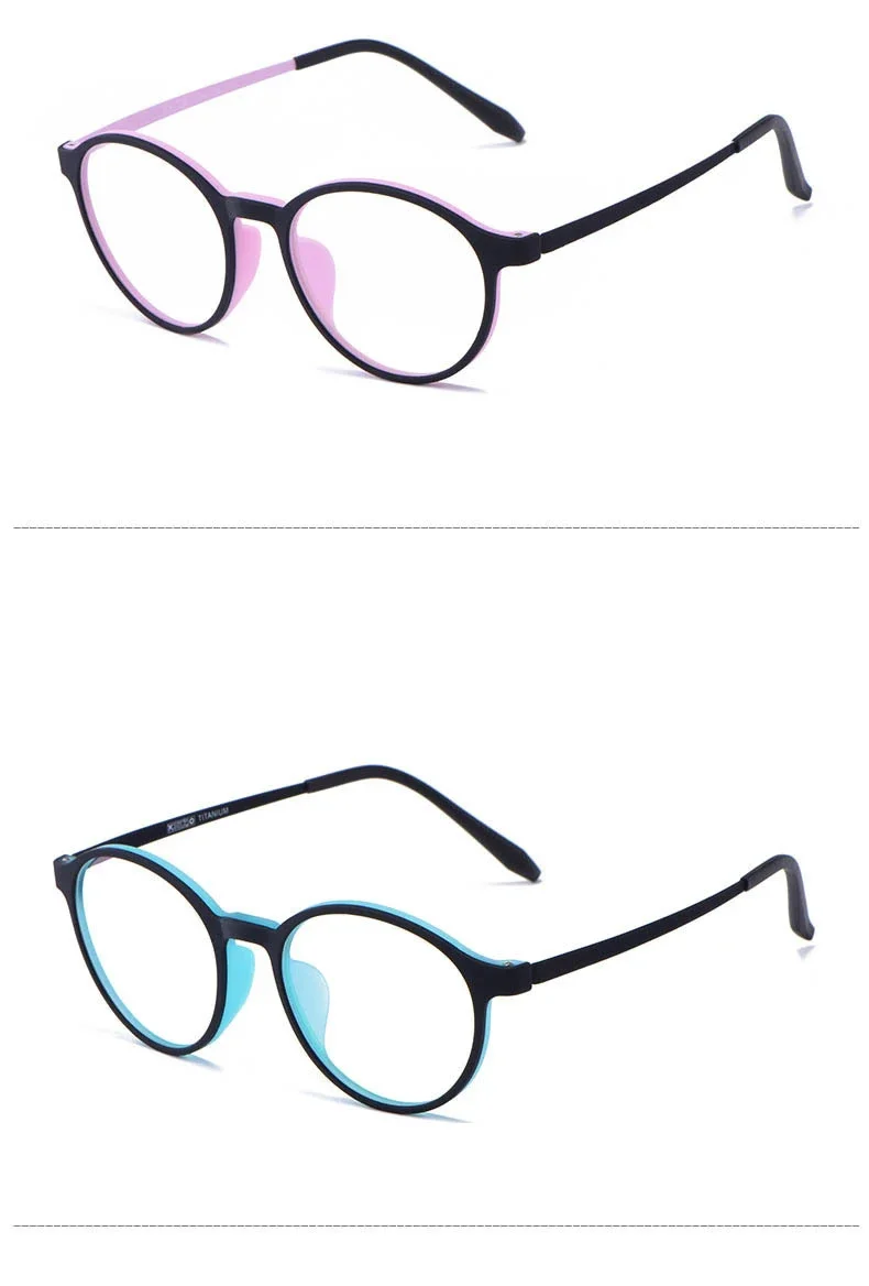 3050 Reines Titan Runde Rahmen Anti Blau Licht Lesebrille Männer Und Frauen Computer Presbyopie Brillen Vergrößerungs Brillen – Detail 10