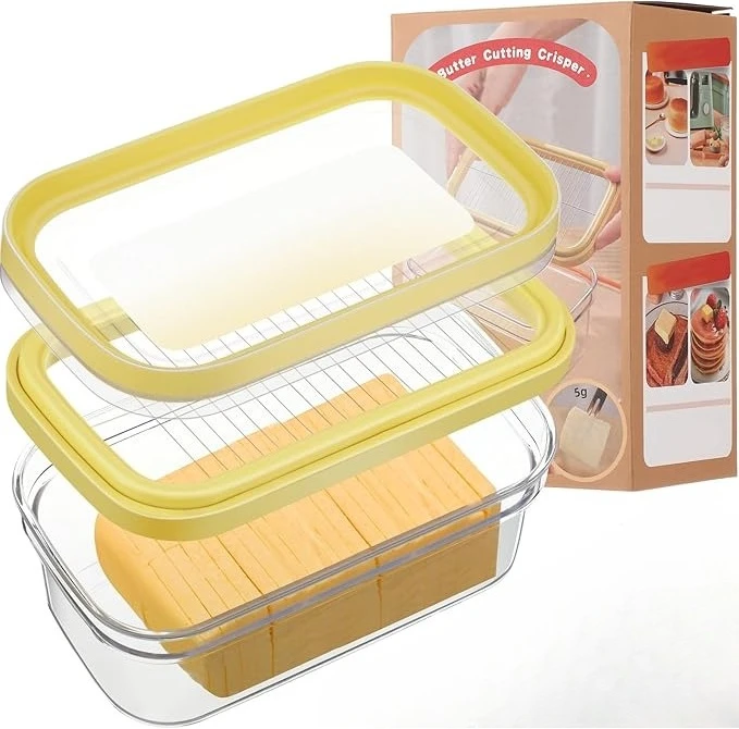 

Sealed butter cutting tray Butter Cheese Storage Container Fresh-Keeping Box with Lid Butter Slicer cheese Box Kitchen Tools