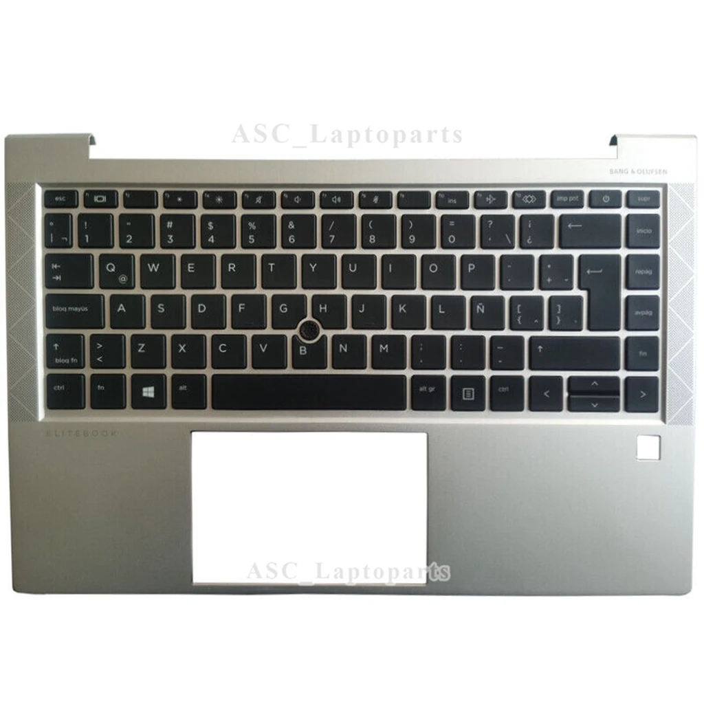 새로운 라틴 스페인어 Español Teclado/프랑스 Claiver AZERTY 키보드, HP ELITEBOOK 745 G7 745 G8 840 G7 840 G8 손목 받침대 포함