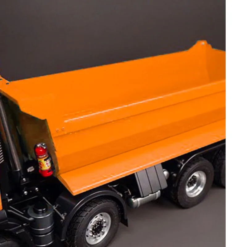 Coches volquete hidráulicos RC 8x8 8x4, camiones volquete de Radio Control de Metal 1/14, modelo TOUCAN, transmisión de 2 velocidades, sonido ligero TH23655