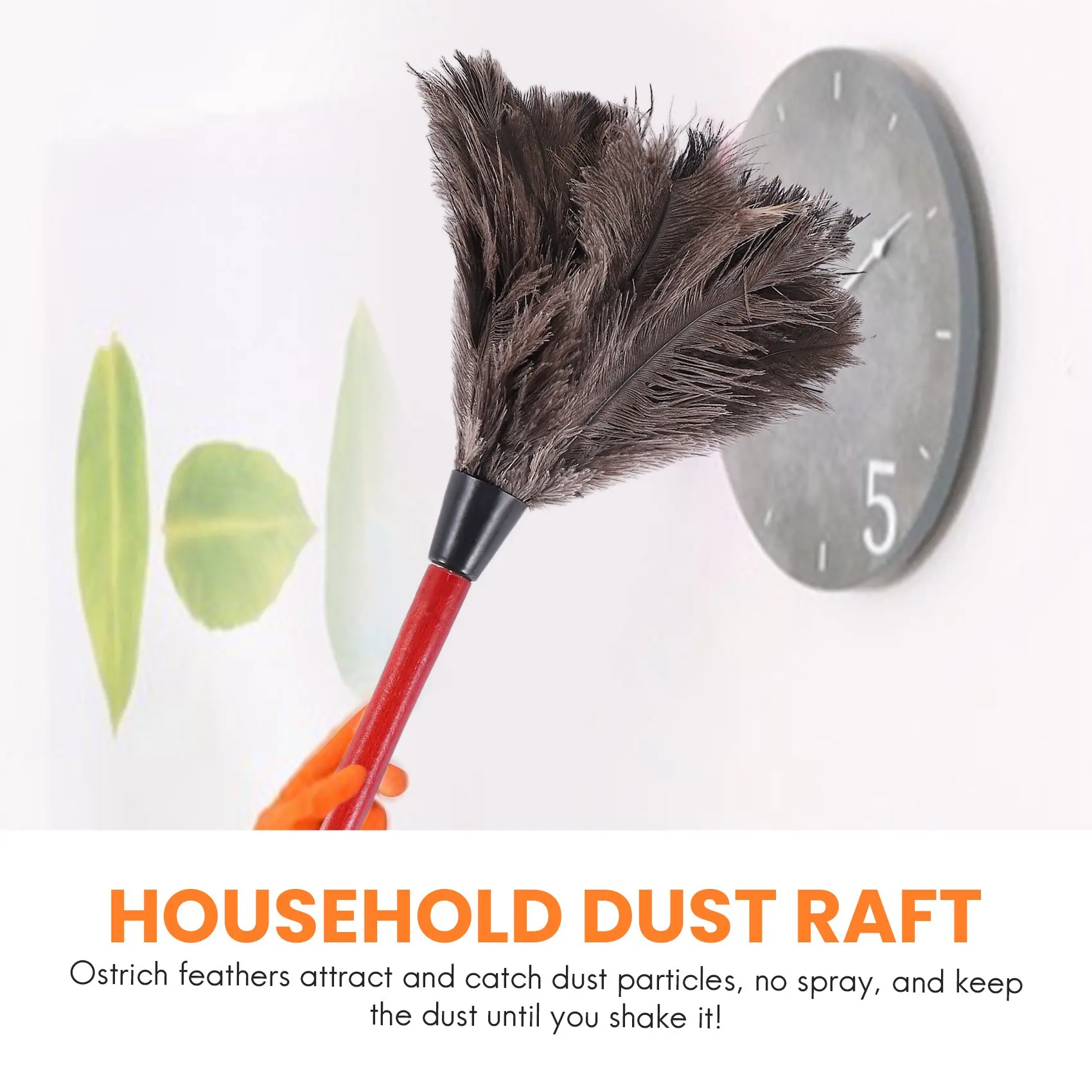 Ostrich Cleaning Feather Duster Ostrich Duster Ostrich Feather Duster Soft Feathers Duster From furniture to fan blades of