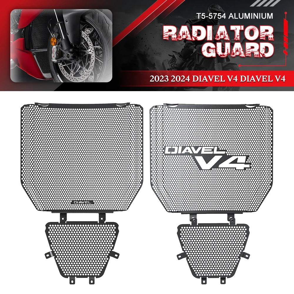 

FOR Ducati Diavel V4 2023-2024 Motorcycle Accessories Radiator Type Grille Guard Engine Tank Cooler Cover Bezel Protection Part