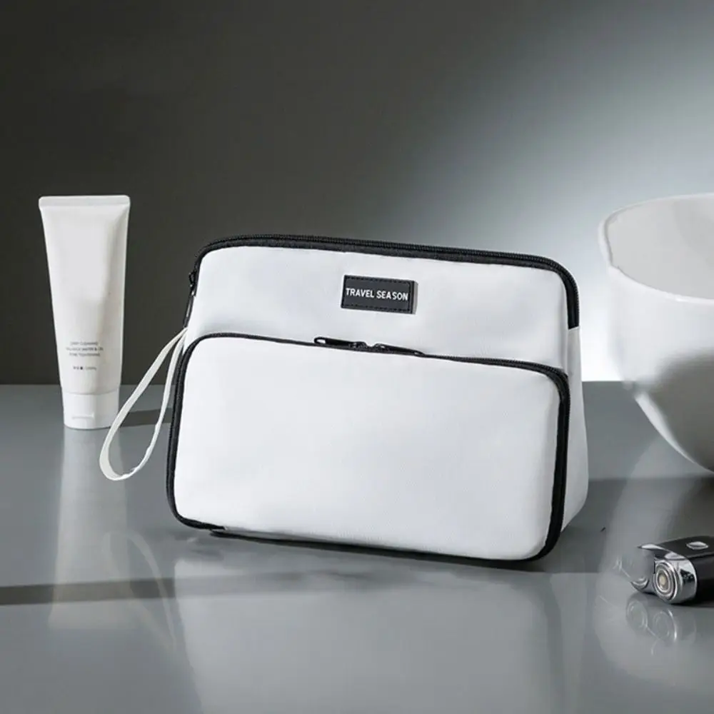 Мужская косметичка большой емкости с отделением для сухого и влажного воздуха, двухслойная ручная косметичка, водонепроницаемая сумка для хранения косметики, дорожная сумка