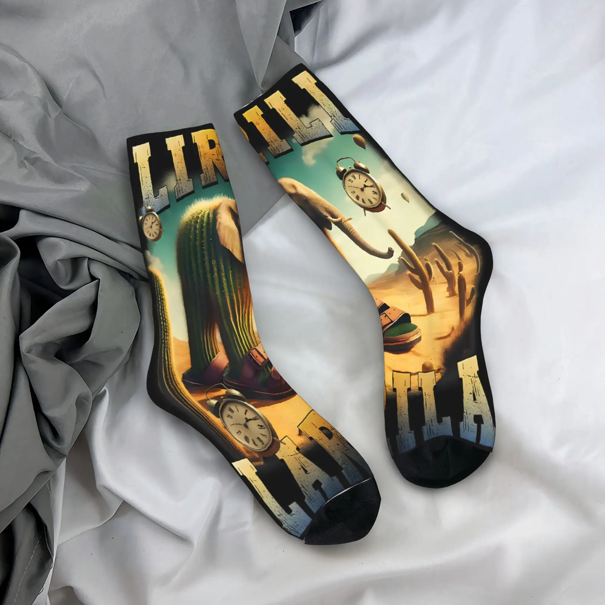 

Lirili Larila Funny Italian Brainrot Meme Cactus Elephant Socks Accessories For Men Women Flexible Socks Soft Wonderful Gifts