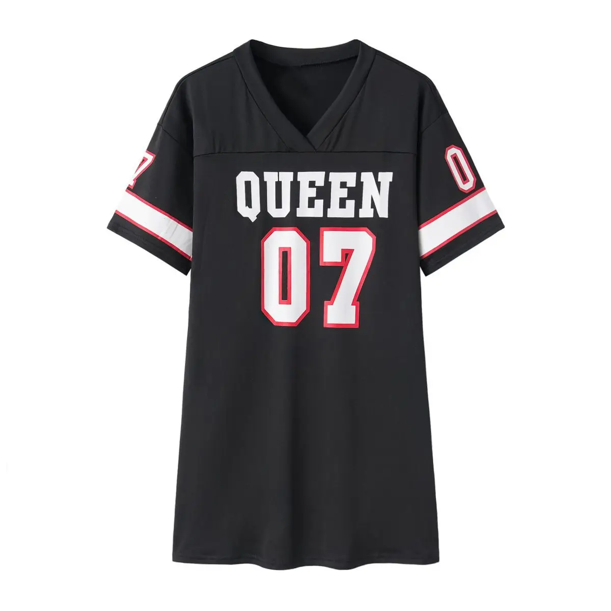 فستان هاراجوكو الجديد 07 مطبوع عليه حروف فستان هيب هوب غير رسمي للربيع والصيف بأكمام قصيرة تي شيرت للنساء ملابس نسائية