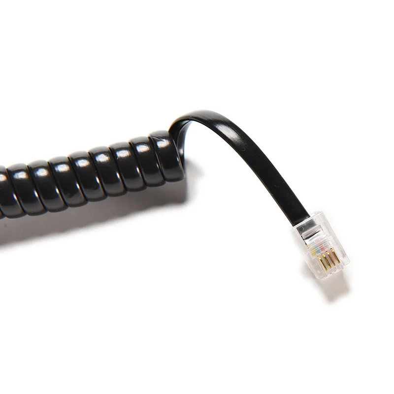 6.5FT Male to Male Telephone Handset Cable Extension Cord Curly Coil Line Cable Wire Up to 2M Telephone Coiled Cord