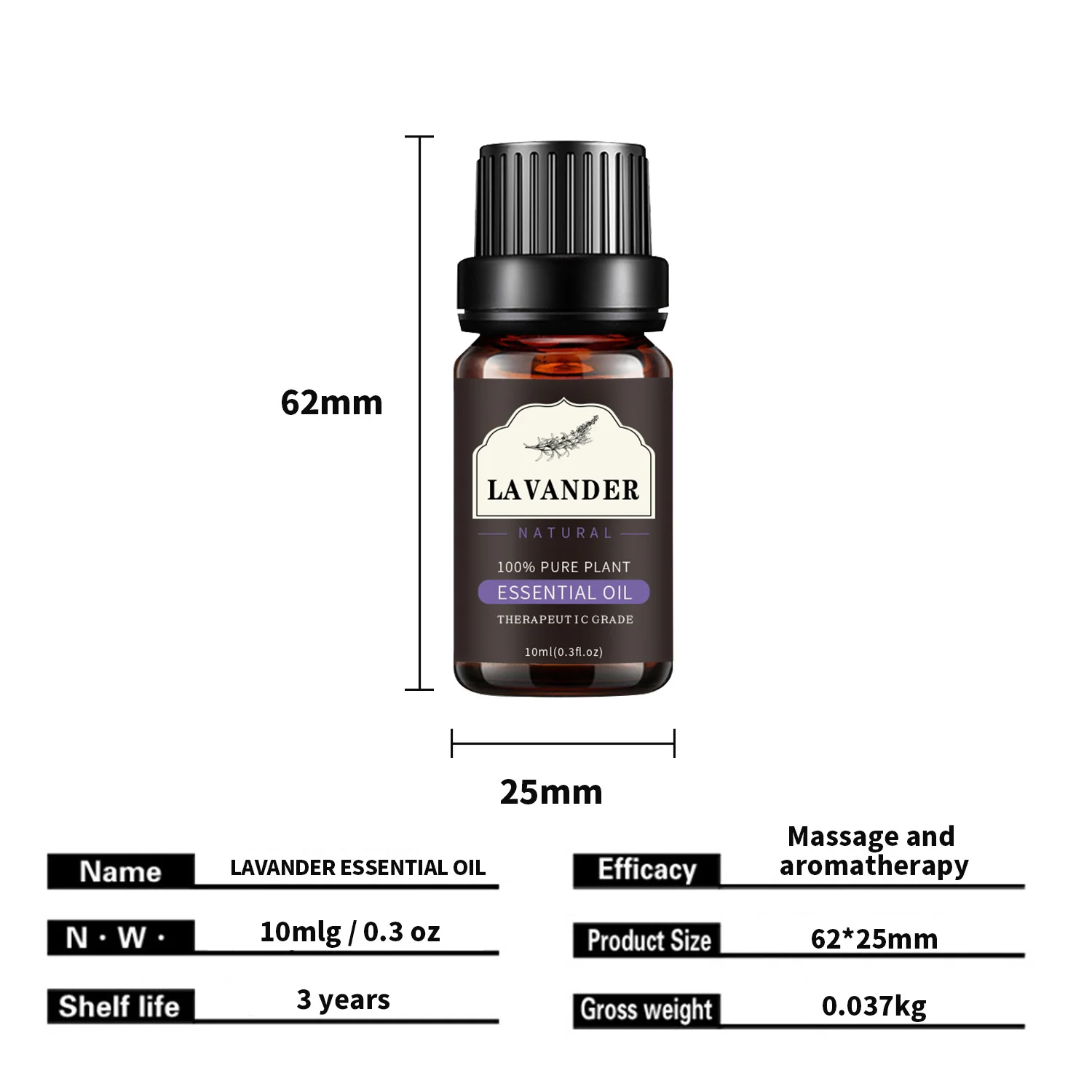 10ml-Peppermint Lavender Essential Oil Natural Plant Massaging Aroma Oils Aromatherapy Diffusers Relieve Stress Fatigue