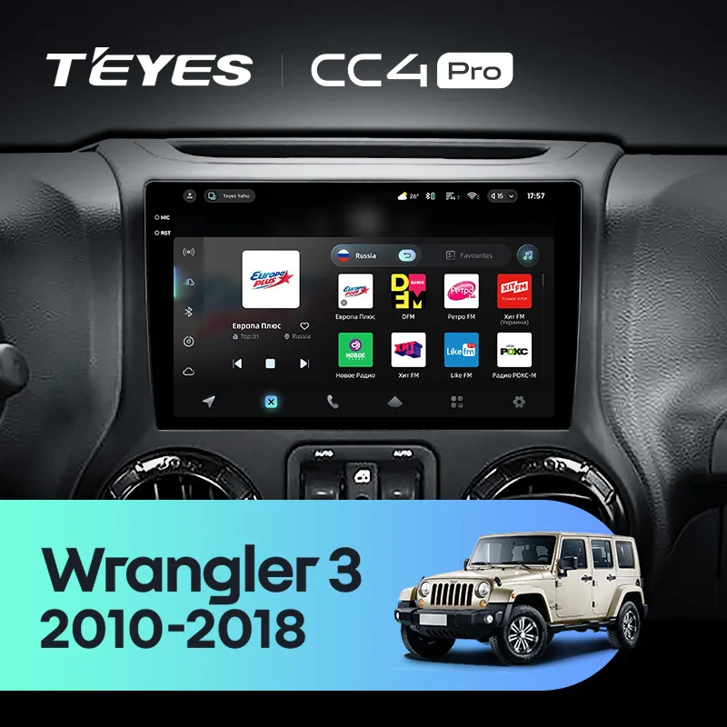 TEYES CC4 PRO For Jeep Wrangler 3 JK 2010 - 2018 CarPlay Radio Multimedia Stereo Car Play Android Auto 2DIN Autoradio