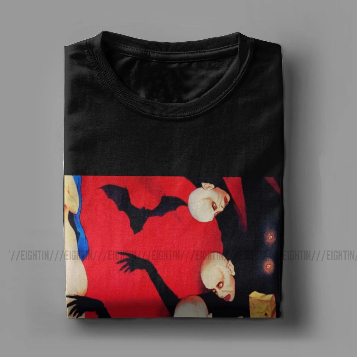 Suehiro Maruo Tops Nosferatu T-Shirt Men Cotton T Shirt Horror Japan Manga Otaku Creepy Halloween Short Sleeve Tee Shirt 6XL
