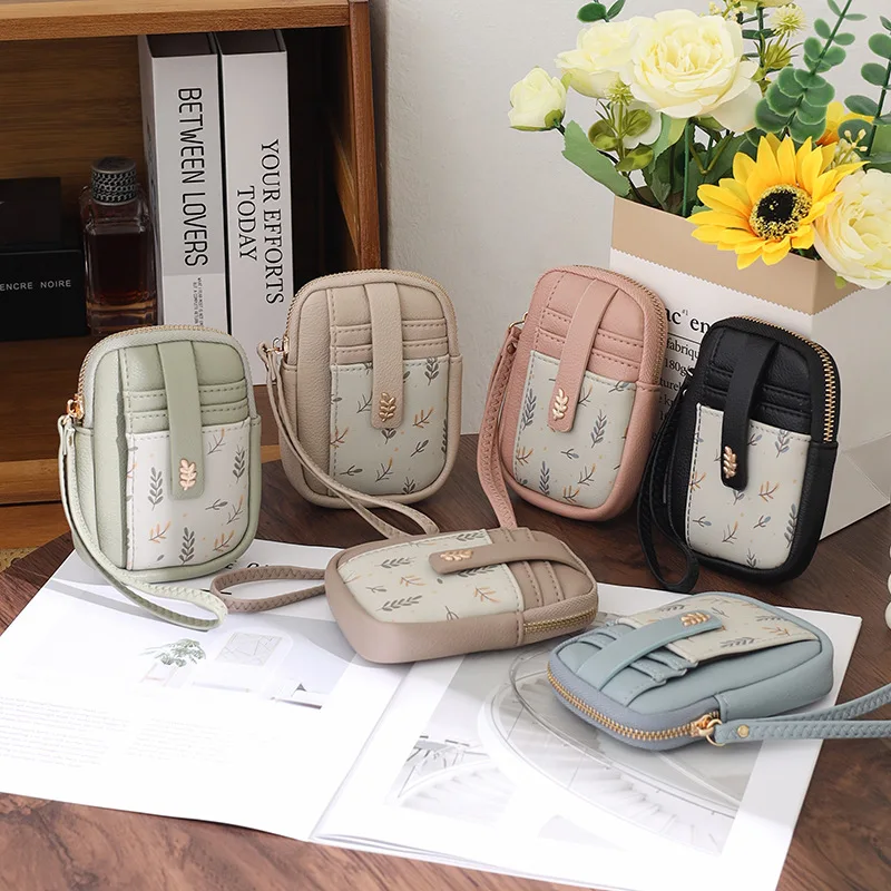 

Многофункциональный футляр для карт с металлической пряжкой, мини-сумка для ключей, подвесная сумка, водонепроницаемая ручная сумка, студенческий кошелек для монет