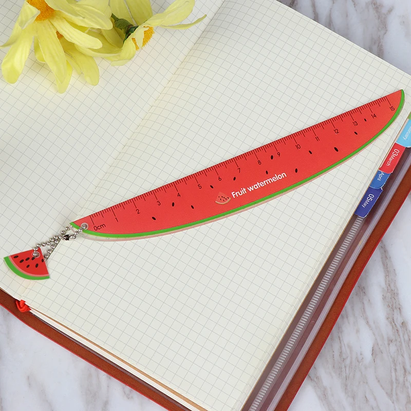 Plastic Rulers Straight Measurement Tool Cute Fruit Pattern School Materials