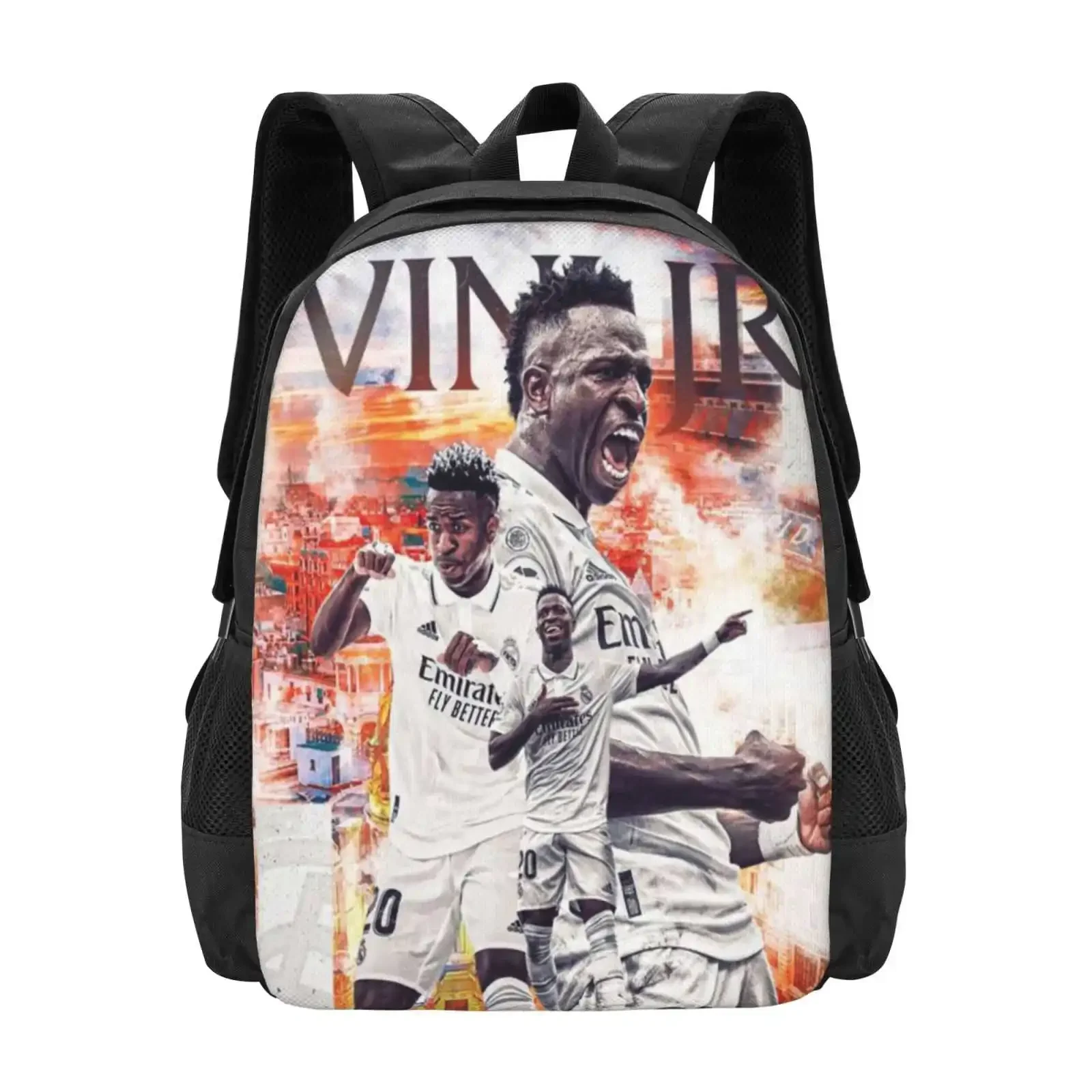 

Vinicius Junior Hot Sale Schoolbag Backpack Fashion Bags Decimocuarto Somos Los Reyes De Europa 14 Campeon Everything