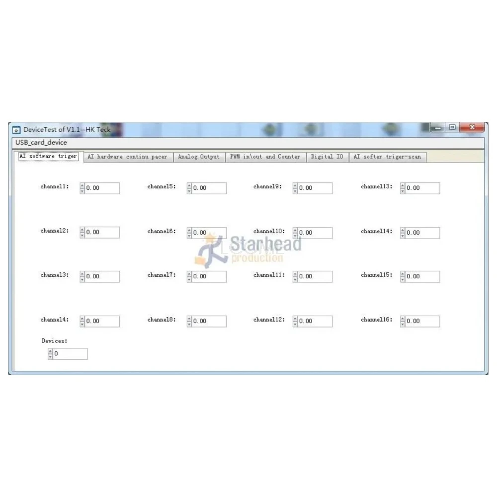 وحدة الحصول على البيانات USB DAQ 16AD 2AO 8DI 8DO PWM Counter 16 مدخل تناظري أحادي الطرف 12 بت 100Ksps، مثال LabVIEW Matlab #2