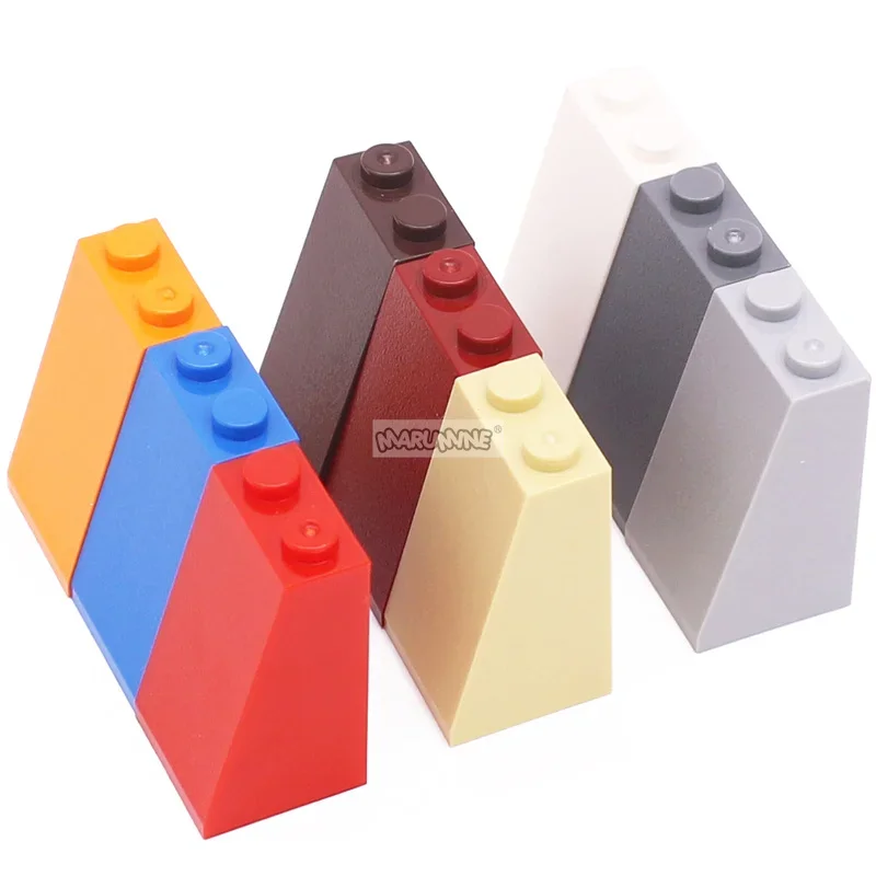 MARUMINE 100PCS 2x2x3 Slope 75° High MOC Bricks Part Creative DIY Building Block Bulk Accessories 98560 3684 Christmas Toy