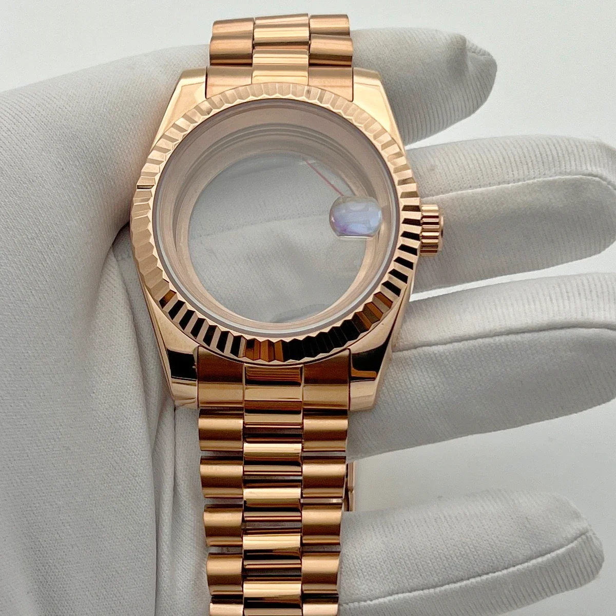 36mm/39mm rose gold case NH35 case stainless steel strap bracelet sapphire glass for Datejust NH34 NH35 NH36 automatic movement
