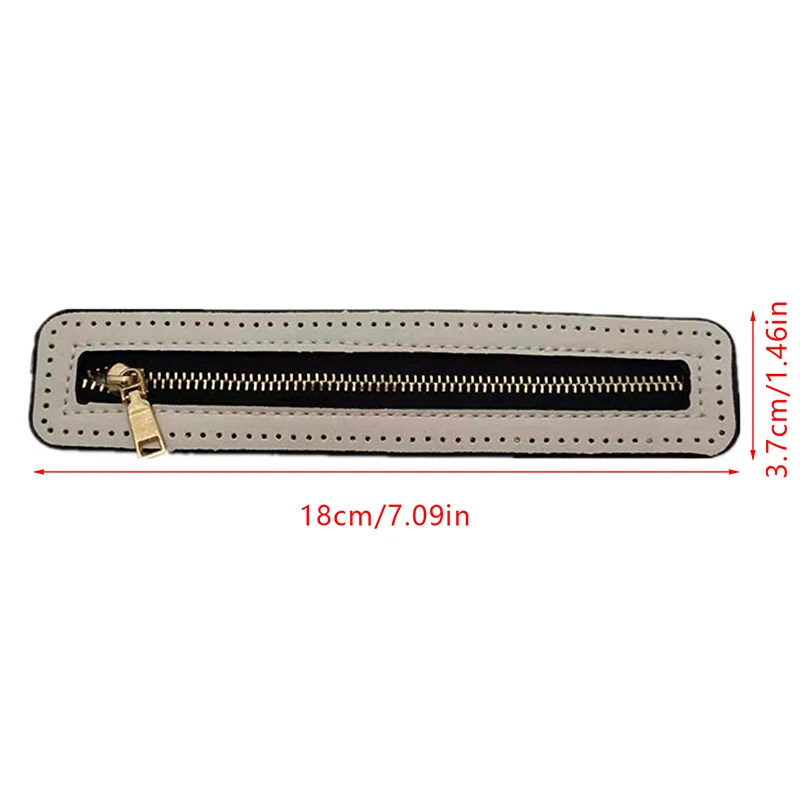 DIY Zipper For Woven Bag Hardware PU Leather Zipper Sewing Accessories Metal Zipper For Clothes Shoes Supplies