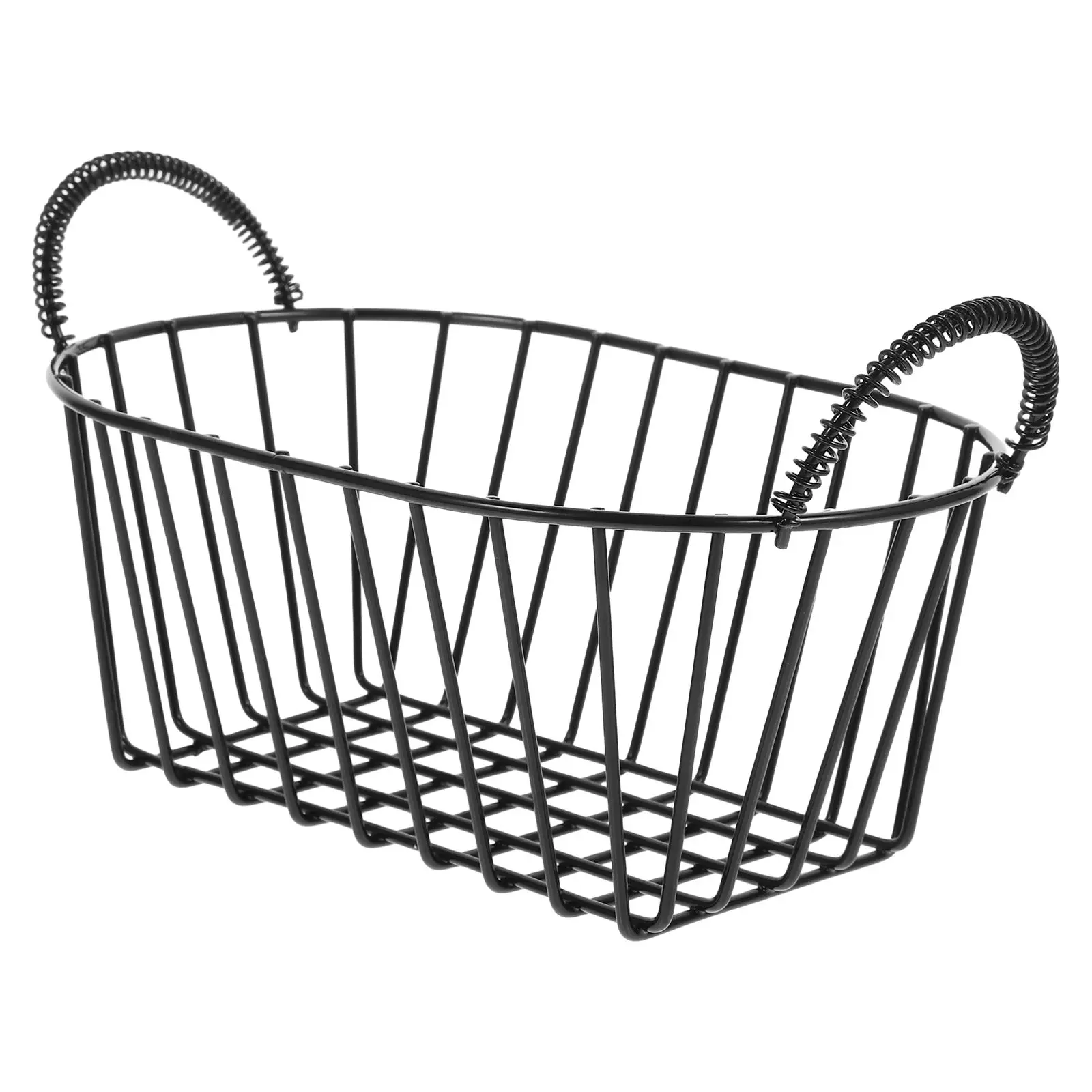

Iron Fruit Basket Wire Baskets for Bread Serving Small Metal Vintage Double Handles Desk Vanity Storage Organization Large