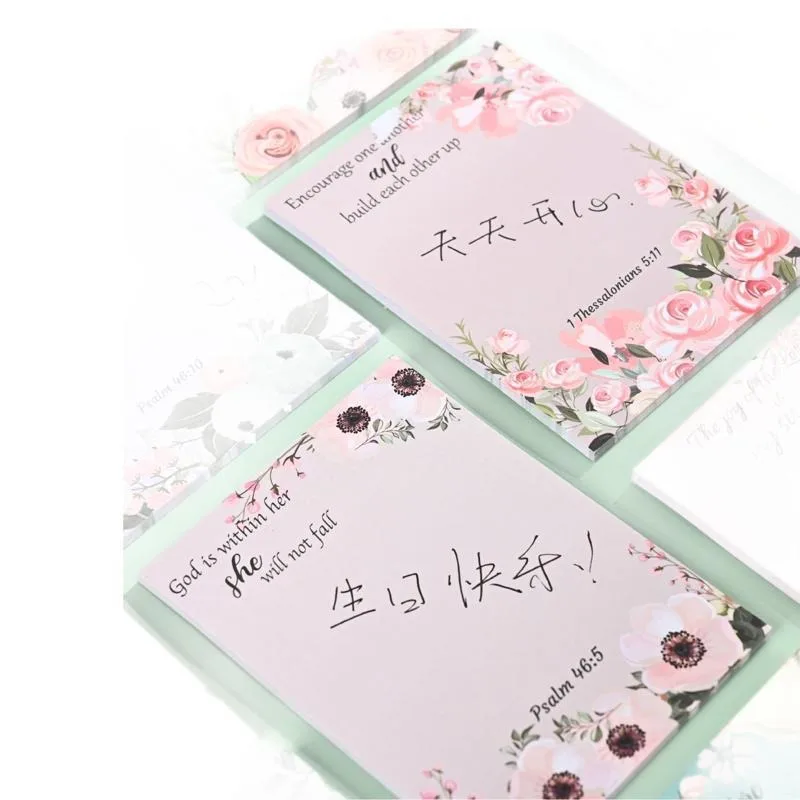 ملاحظات لاصقة زهرية مكونة من 12 لونًا، نمط داخلي مع ملمس ممتاز، دفتر ملاحظات ريترو للمجلات، قابل للإزالة وإعادة الاستخدام #5