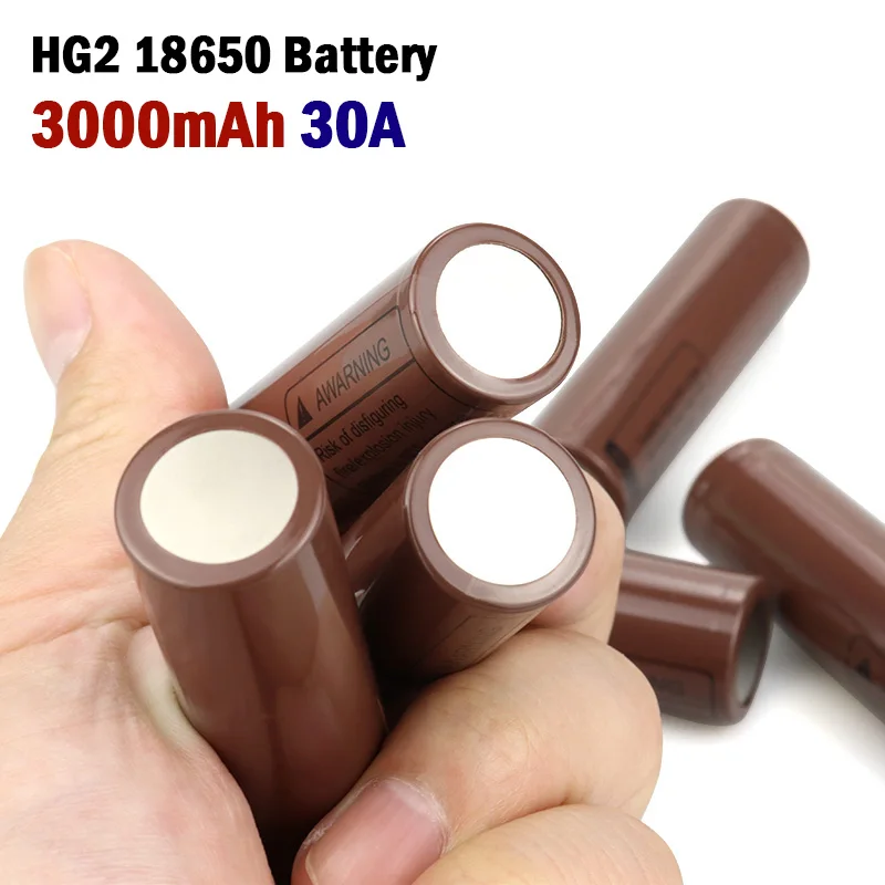 100% New Original INR 18650 3000mAh 3.7 V 10C HG2 Battery Rechargeable lithium-ion Batteries Power Cell