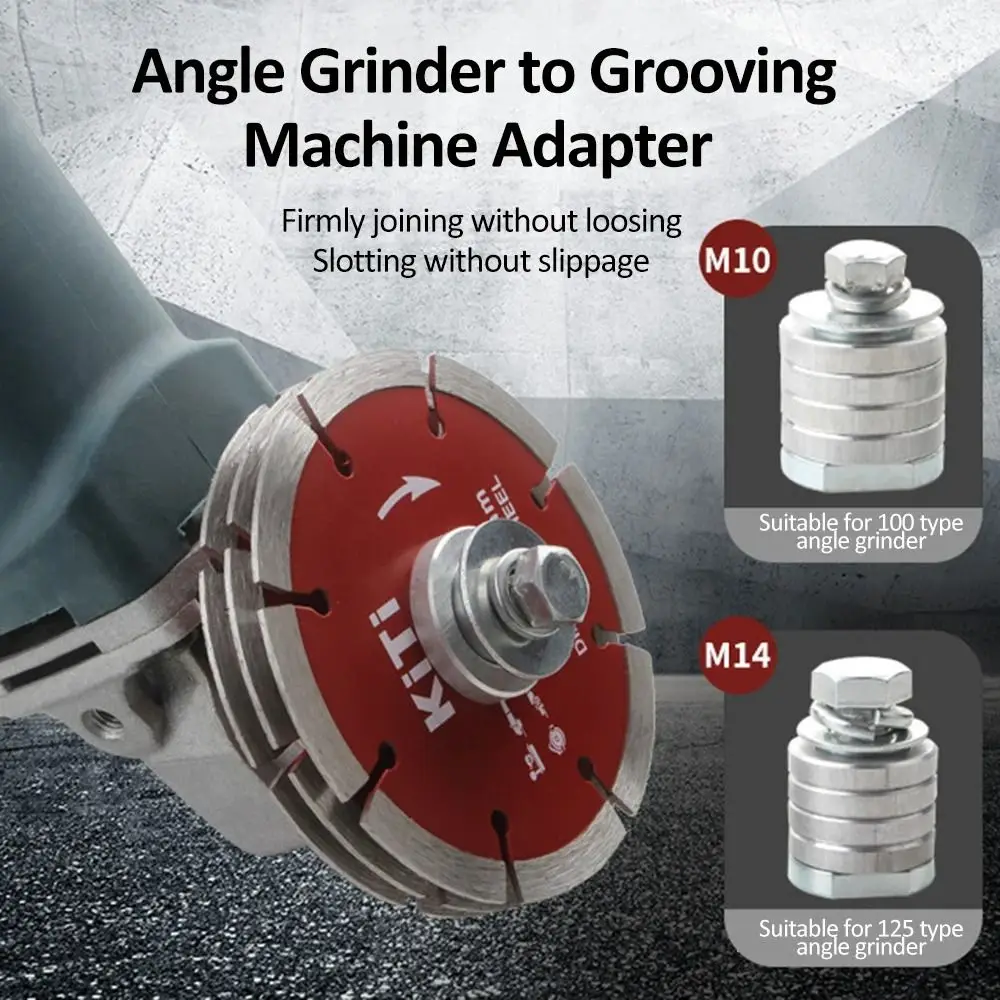 

1Pcs Lock Nuts Slotting Angle Grinder Adapter Power Tool Accessory Conversion Kit Grooving Machine Adapter Metal M14 M10