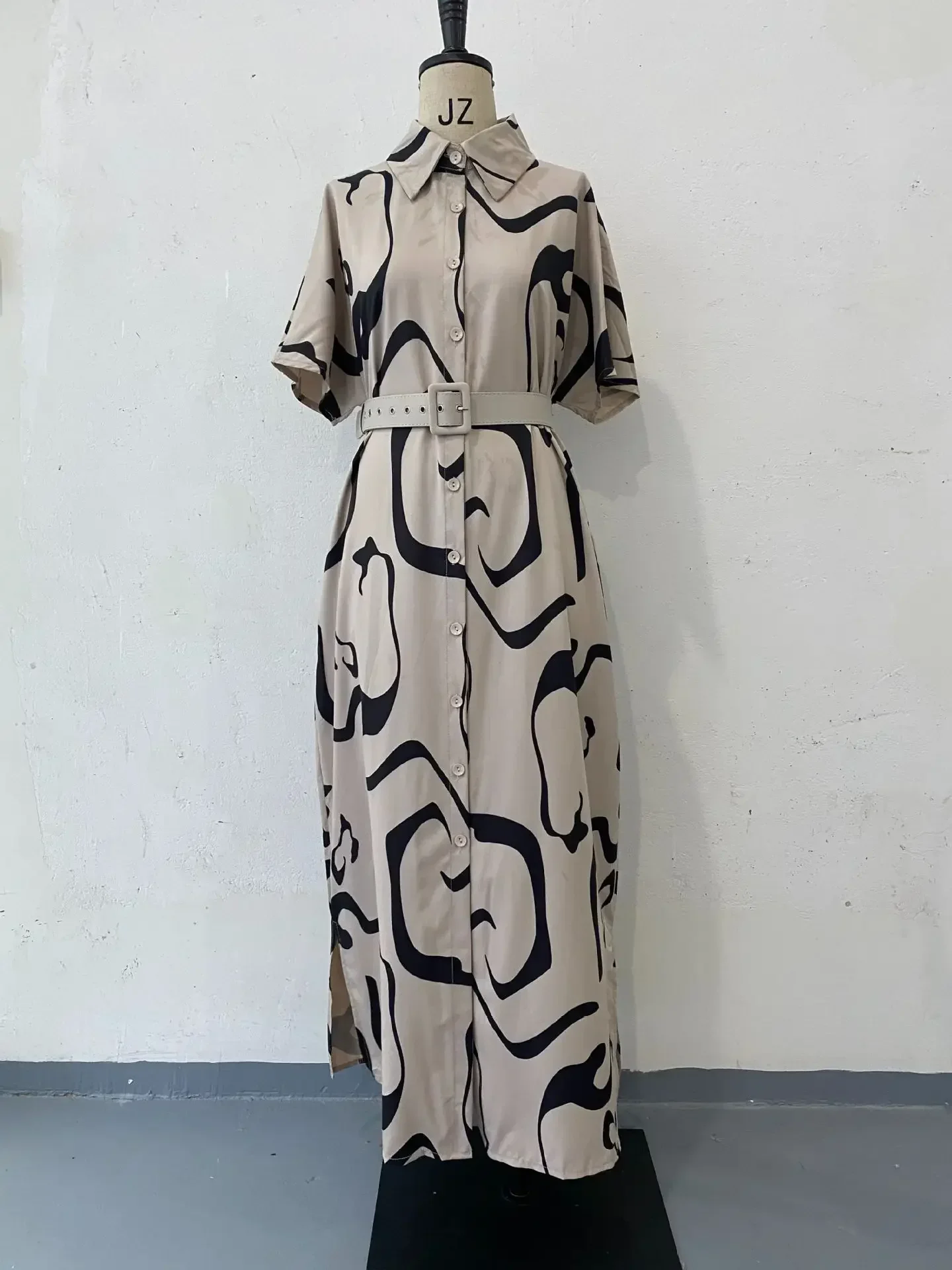 

Летнее женское платье Vestidos с принтом, длинное платье Рамадан Марокко, Дубай, Абая, кафтан, ислам, Ид, мусульманское платье с поясом Джалабия