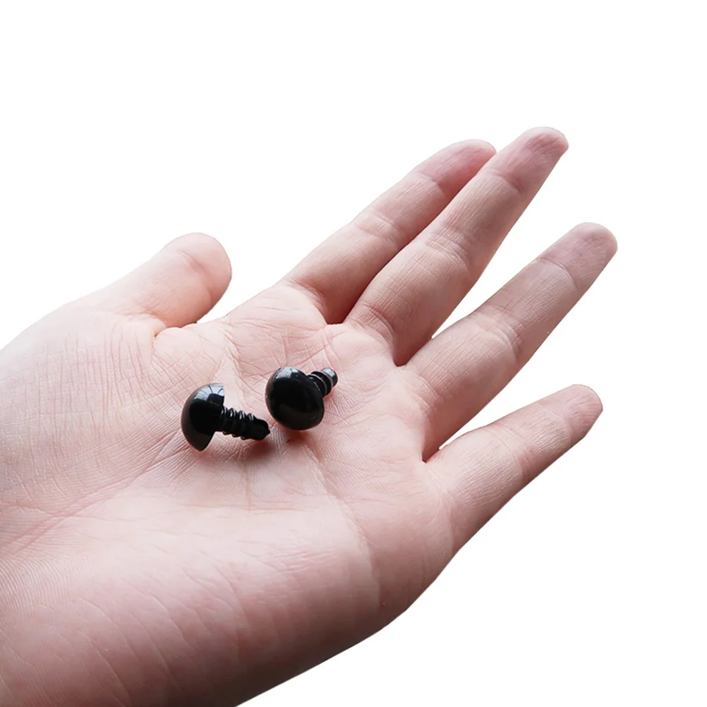 

200pcs Black Plastic Screw Nose 8Mm For Diy Accessories Scrapbooking Crafts Projects Durable Making Supplies Vivid Animal Bear