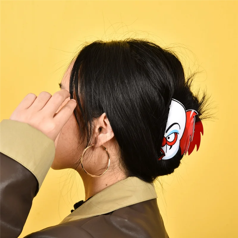 

A26P New Horror Movie Protagonist Series Acrylic Claw Clip Hair Clips Large Size Shark Hair Clip Hair Parts For Woman F