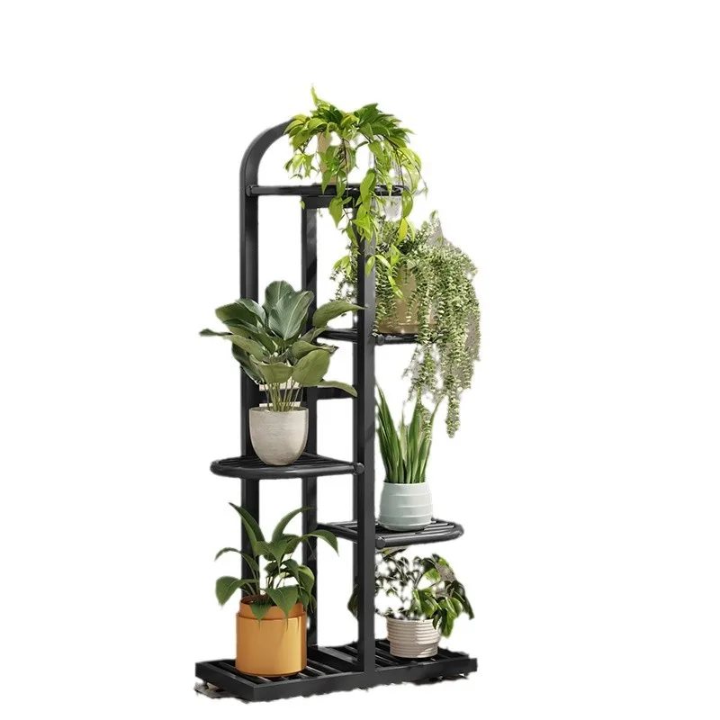 

multi-layer, wrought iron flower stand, indoor green dill pot balcony, flower pot plant placement, flower shelf