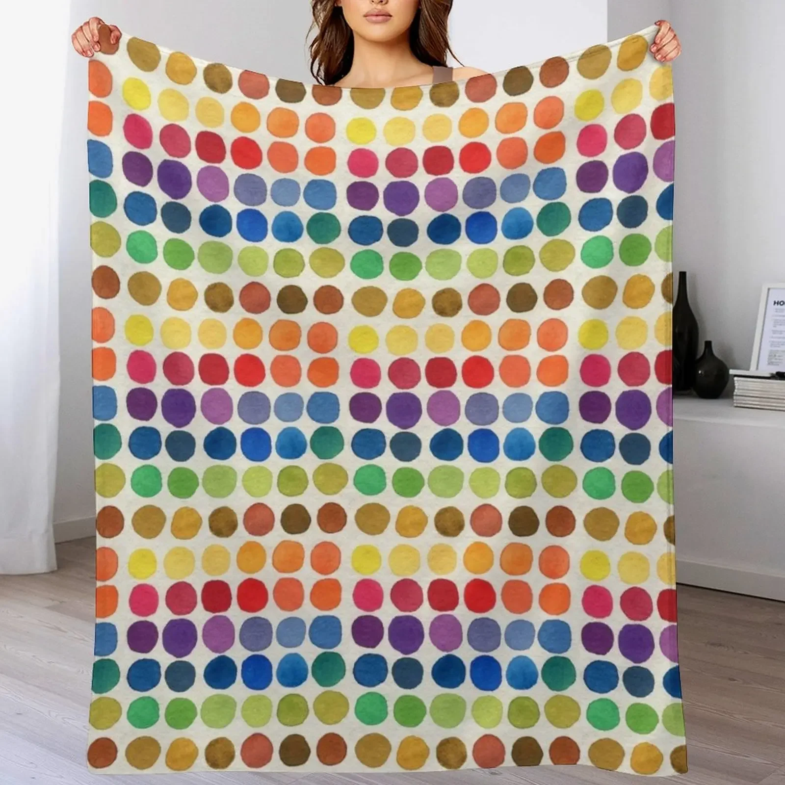 

Rainbow spots with paper grain Throw Blanket Luxury St Beach for babies Sofa Throw Blankets