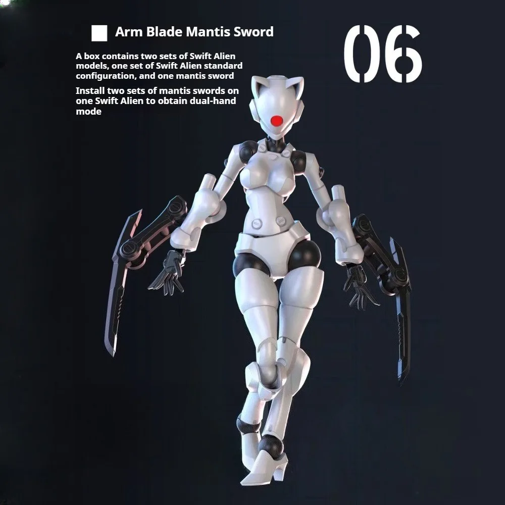 SHEIK MAINLAND 3MIN PROJECT A Swift Female Mutant 3,75 Zoll Super bewegliche, hochdetaillierte Actionfigur zum Selberbauen, 1 Stück, ohne Box – Detail 15