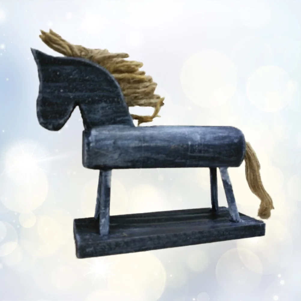 

1Pcs Wooden Horse Ornament Exquisitely Room Shelf Display Piece Positive Energy Home Office Interior Decor