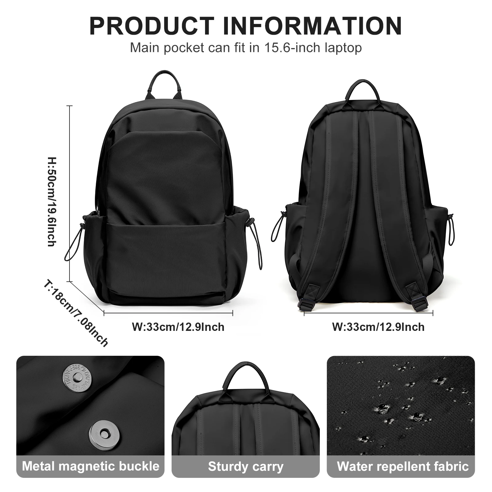 Lightweight spine care backpack for middle and high school students， Backpacks for Teen Girls Preppy Casual Middle School Bag.