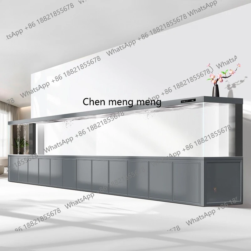 

Large water-free ornamental fish tank living room company office koi dragon fish tank glass